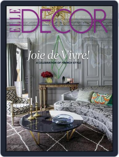 ELLE DECOR September 1st, 2017 Digital Back Issue Cover