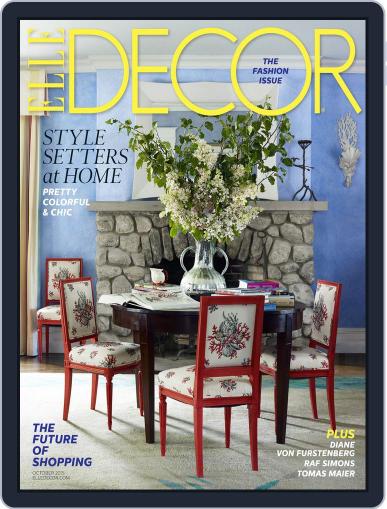 ELLE DECOR October 1st, 2015 Digital Back Issue Cover
