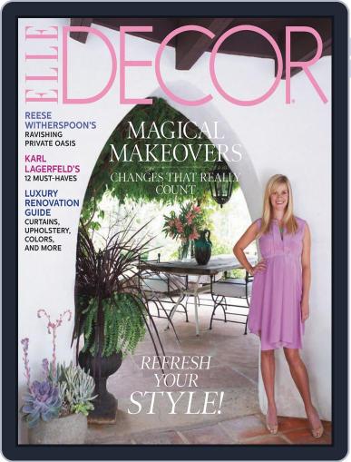 ELLE DECOR August 7th, 2012 Digital Back Issue Cover