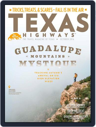 Texas Highways October 1st, 2016 Digital Back Issue Cover