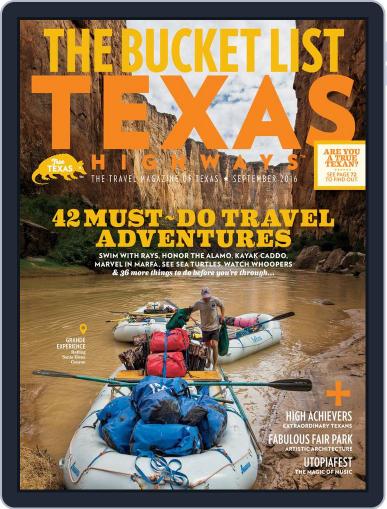 Texas Highways September 1st, 2016 Digital Back Issue Cover