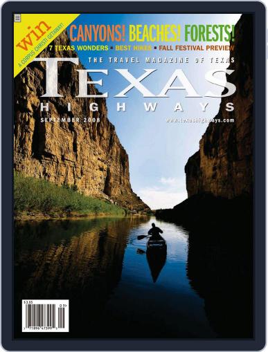 Texas Highways August 12th, 2008 Digital Back Issue Cover