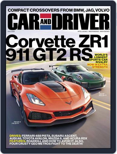 Car and Driver August 1st, 2018 Digital Back Issue Cover