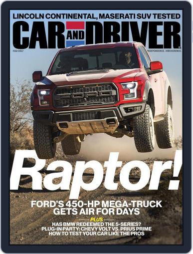 Car and Driver (Digital) February 1st, 2017 Issue Cover