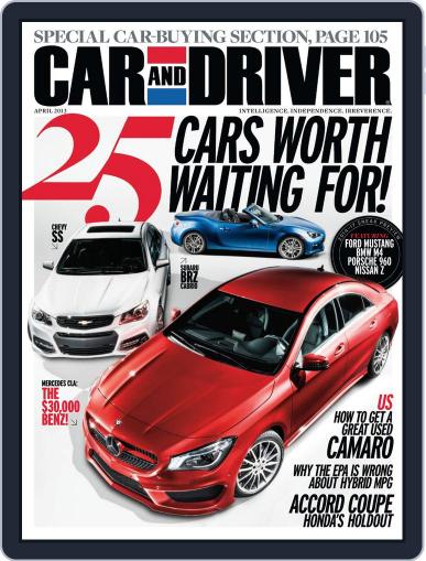 Car and Driver (Digital) March 5th, 2013 Issue Cover