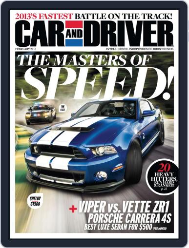 Car and Driver (Digital) January 3rd, 2013 Issue Cover