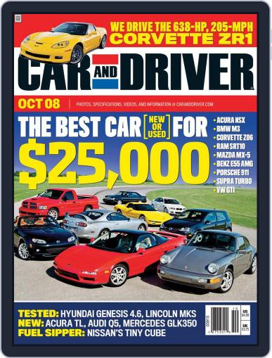 Car and Driver September 3rd, 2008 Digital Back Issue Cover