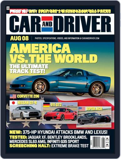Car and Driver July 1st, 2008 Digital Back Issue Cover