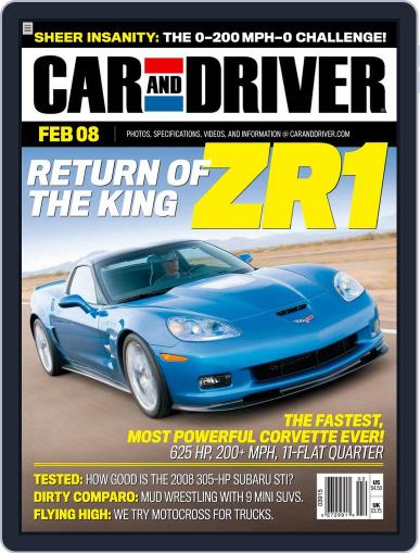 Car and Driver January 2nd, 2008 Digital Back Issue Cover