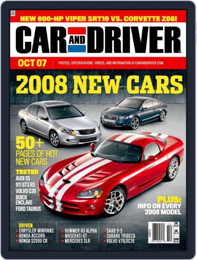 Car and Driver September 7th, 2007 Digital Back Issue Cover
