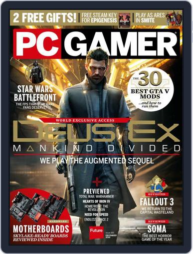 PC Gamer United Kingdom December 1st, 2015 Digital Back Issue Cover