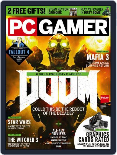 PC Gamer United Kingdom October 1st, 2015 Digital Back Issue Cover