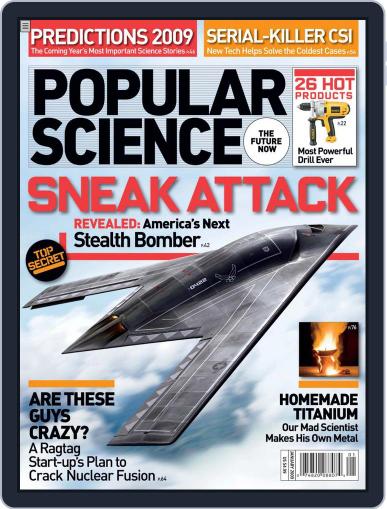 Popular Science December 8th, 2008 Digital Back Issue Cover