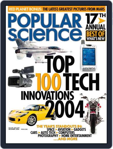 Popular Science November 16th, 2004 Digital Back Issue Cover