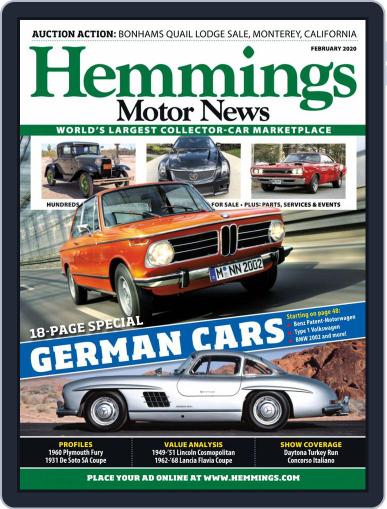 Hemmings Motor News February 1st, 2020 Digital Back Issue Cover