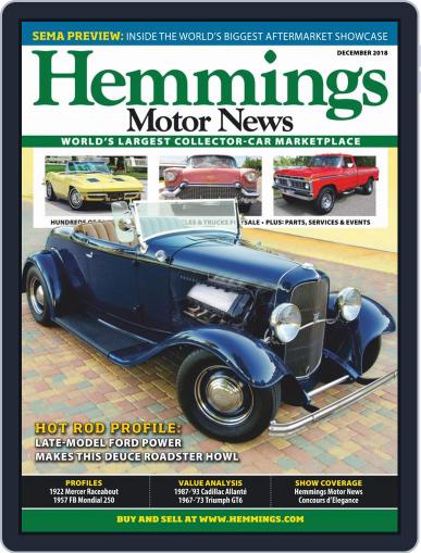 Hemmings Motor News December 1st, 2018 Digital Back Issue Cover