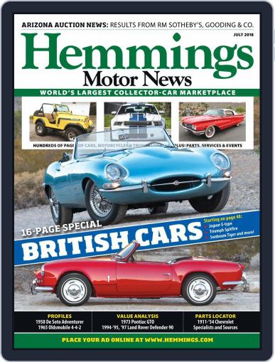 Hemmings Motor News July 1st, 2018 Digital Back Issue Cover
