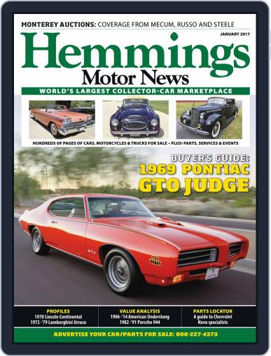 Hemmings Motor News January 1st, 2017 Digital Back Issue Cover