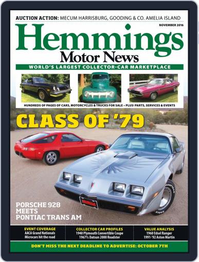 Hemmings Motor News November 1st, 2016 Digital Back Issue Cover