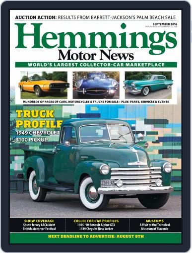 Hemmings Motor News September 1st, 2016 Digital Back Issue Cover