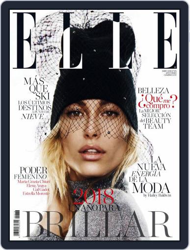 Elle España January 1st, 2018 Digital Back Issue Cover