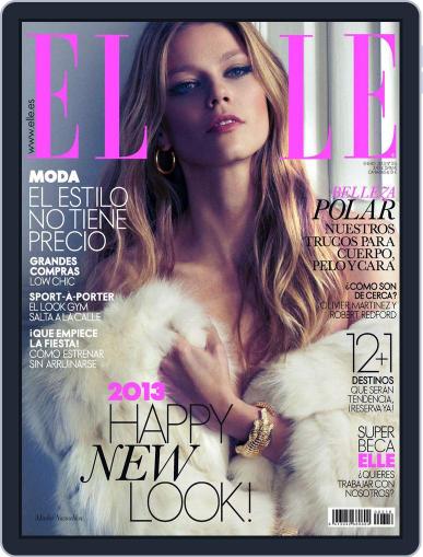 Elle España December 19th, 2012 Digital Back Issue Cover