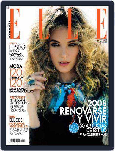 Elle España December 17th, 2007 Digital Back Issue Cover