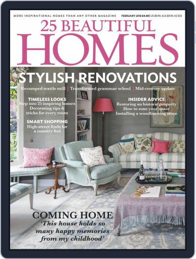 25 Beautiful Homes February 1st, 2018 Digital Back Issue Cover