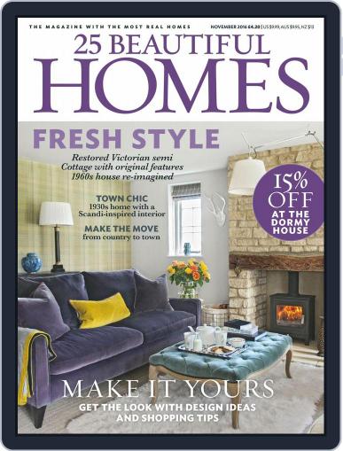 25 Beautiful Homes November 1st, 2016 Digital Back Issue Cover