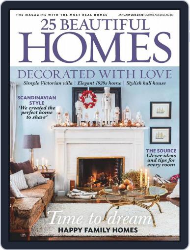 25 Beautiful Homes December 3rd, 2015 Digital Back Issue Cover