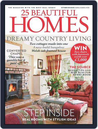 25 Beautiful Homes October 1st, 2015 Digital Back Issue Cover