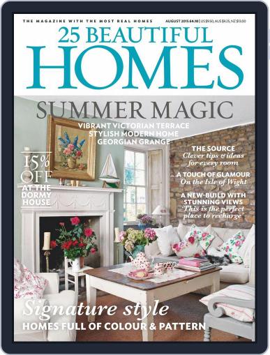 25 Beautiful Homes August 1st, 2015 Digital Back Issue Cover