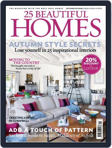 25 Beautiful Homes July 31st, 2013 Digital Back Issue Cover