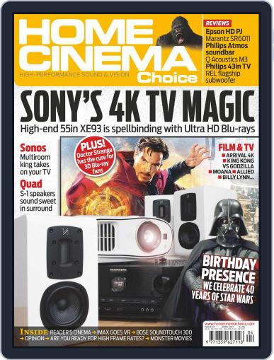 Home Cinema Choice April 1st, 2017 Digital Back Issue Cover