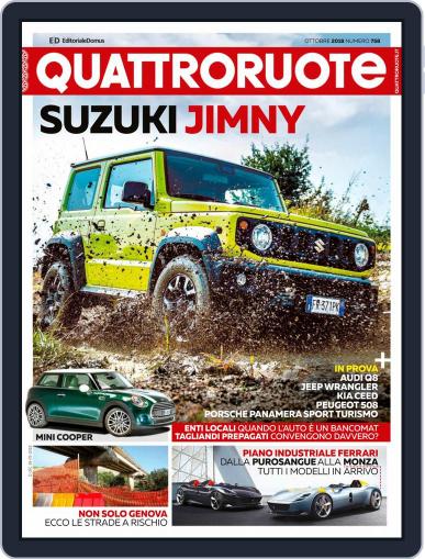Quattroruote October 1st, 2018 Digital Back Issue Cover