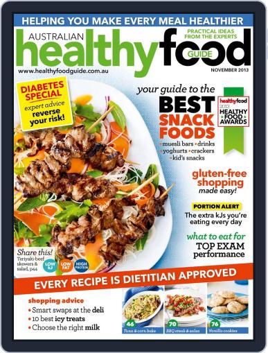 Healthy Food Guide October 27th, 2013 Digital Back Issue Cover