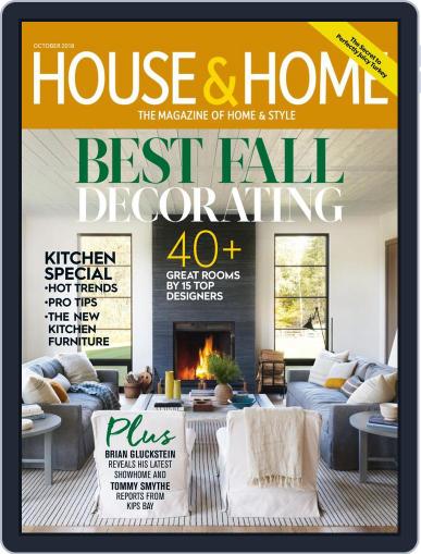 House & Home October 1st, 2018 Digital Back Issue Cover