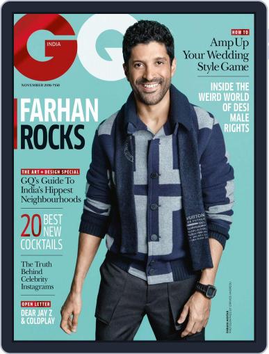 GQ India November 1st, 2016 Digital Back Issue Cover