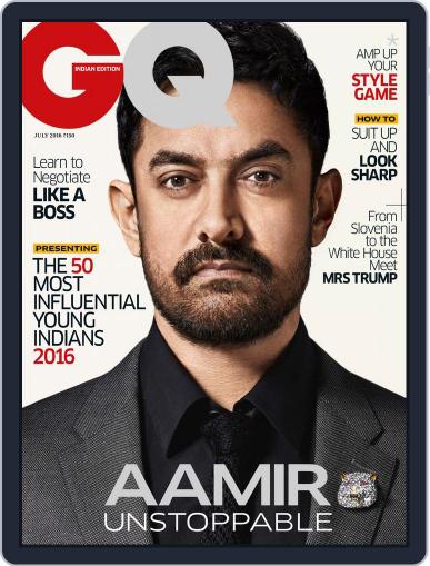 GQ India July 1st, 2016 Digital Back Issue Cover