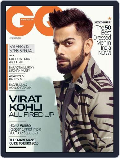 GQ India June 1st, 2016 Digital Back Issue Cover