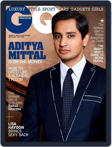 GQ India January 3rd, 2014 Digital Back Issue Cover