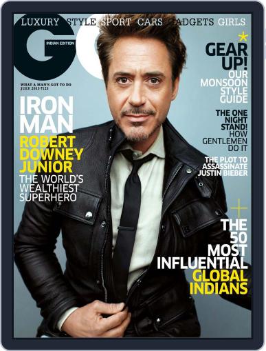 GQ India July 1st, 2013 Digital Back Issue Cover