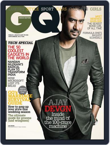 GQ India November 1st, 2012 Digital Back Issue Cover