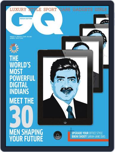 GQ India April 4th, 2012 Digital Back Issue Cover