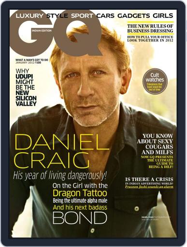 GQ India January 1st, 2012 Digital Back Issue Cover