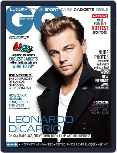 GQ India November 17th, 2011 Digital Back Issue Cover