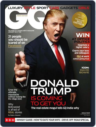 GQ India January 11th, 2011 Digital Back Issue Cover