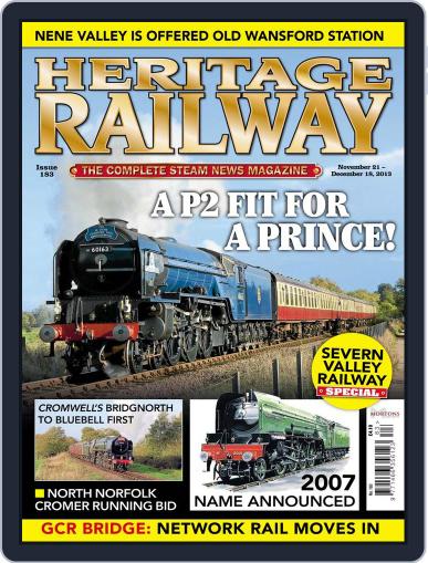 Heritage Railway November 19th, 2013 Digital Back Issue Cover