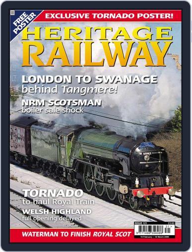 Heritage Railway February 16th, 2009 Digital Back Issue Cover
