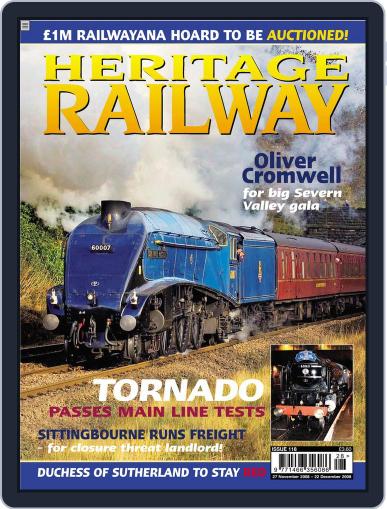 Heritage Railway November 26th, 2008 Digital Back Issue Cover